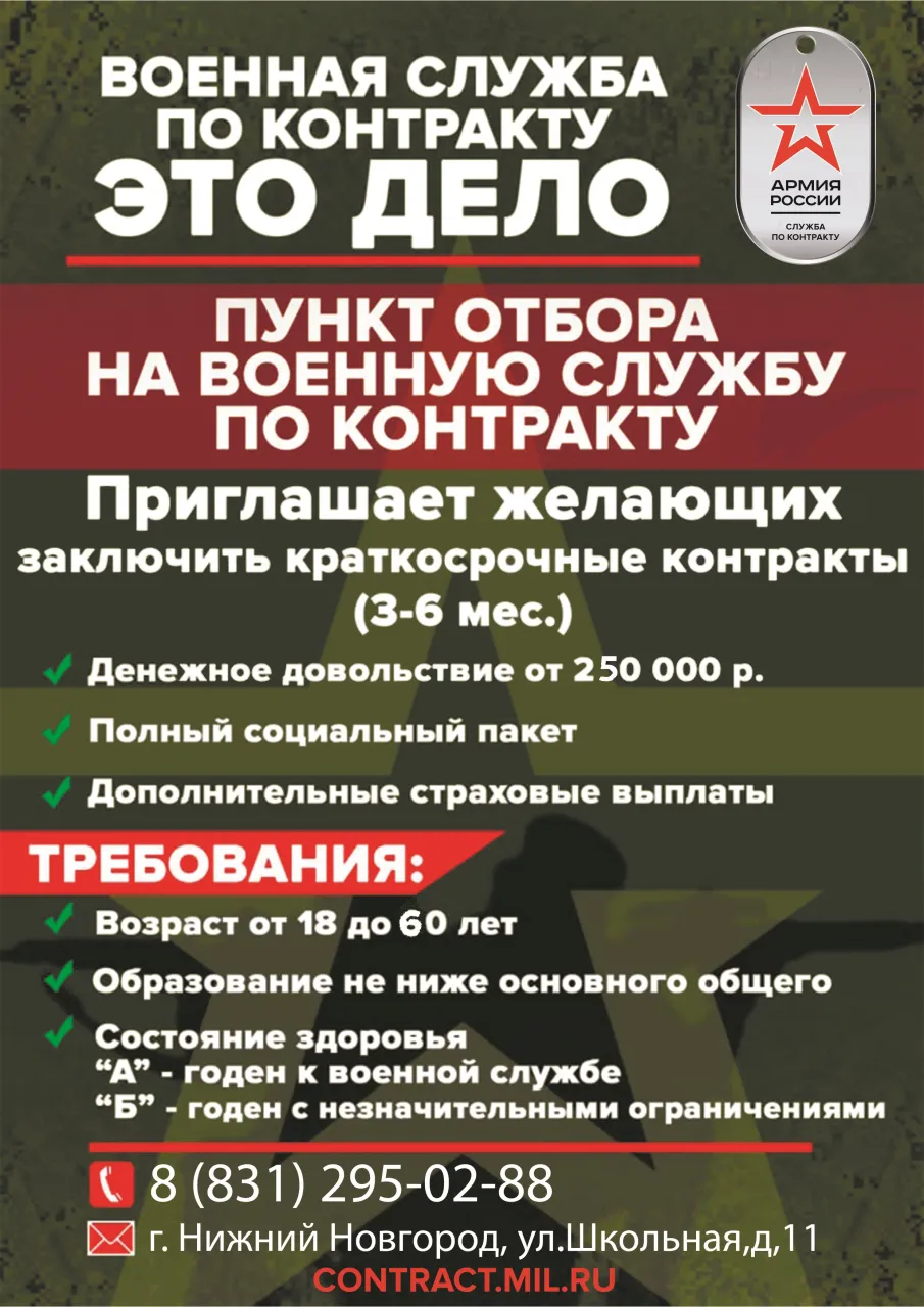 ВОЕННАЯ СЛУЖБА ПО КОНТРАКТУ