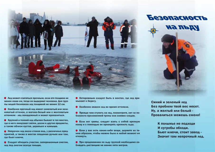 Памятка "Осторожно тонкий лед".