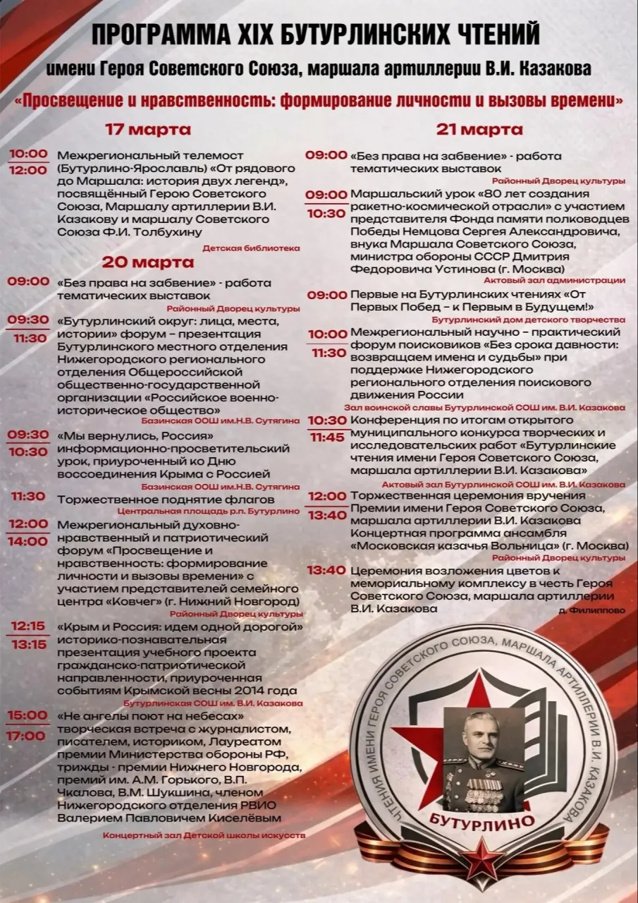 Программа мероприятия.